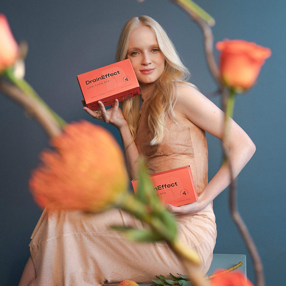 DrainEffect Red Low Carb Дренирующий напиток 20 стиков низкоуглеводный, вкус ягодный