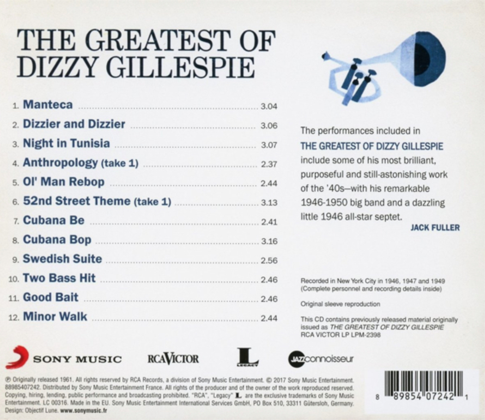 Dizzy Gillespie / The Greatest Of Dizzy Gillespie (CD)