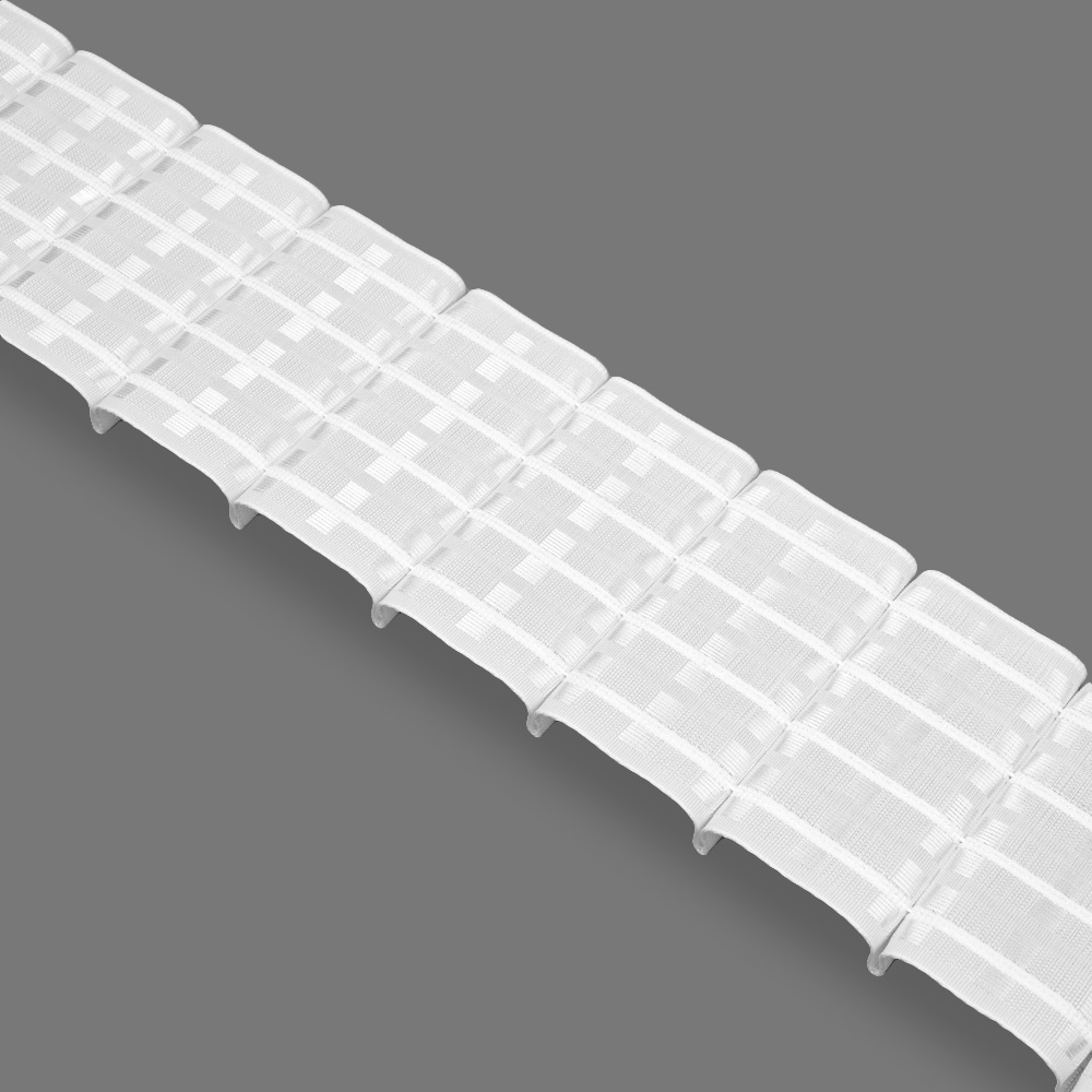 Шторная лента многокарманная 4338P (1:1,5) Oz-is Premium тканая 10 см/50м (8 карманов, корд-4 шнура)