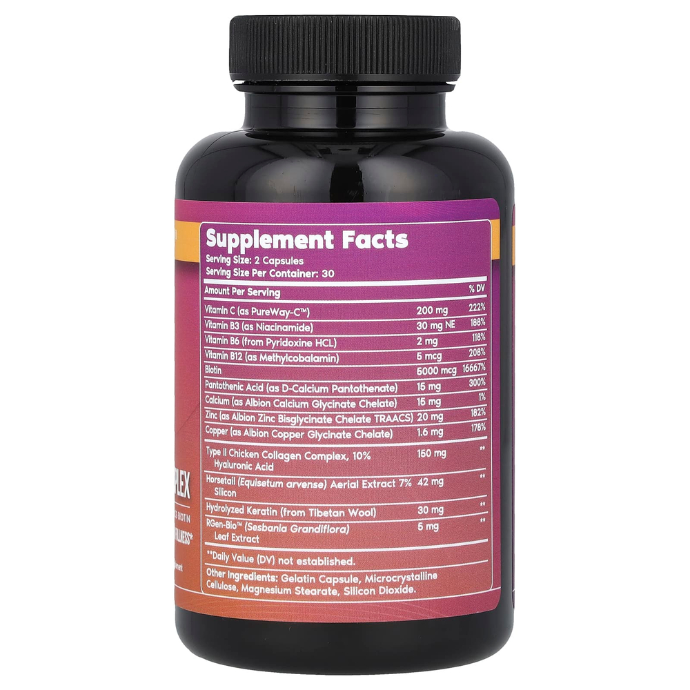 Primal Harvest, комплекс для роста волос, 60 капсул