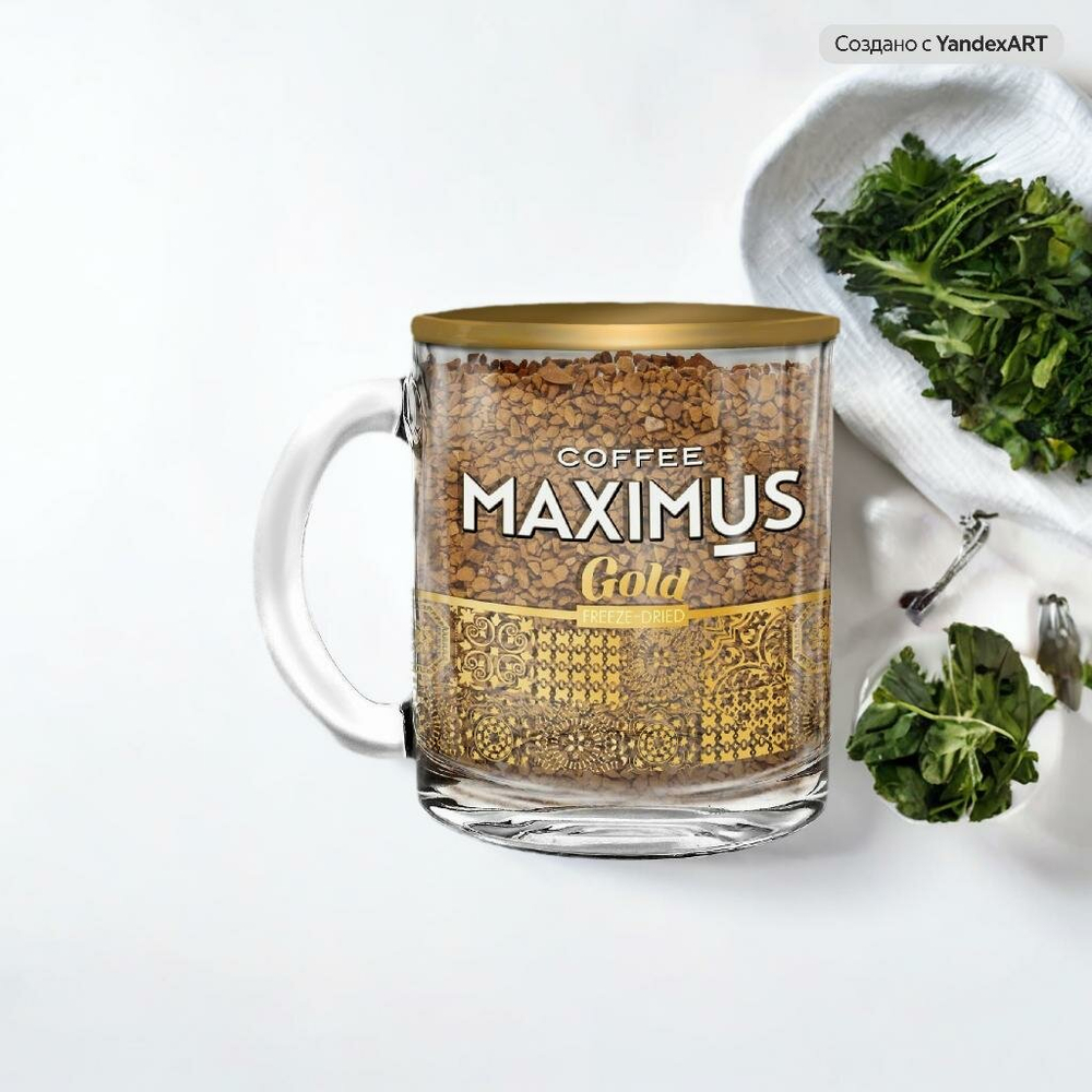 Максимус Кружка Gold  кофе стекло 70гр*12 Добрыня-Русь
