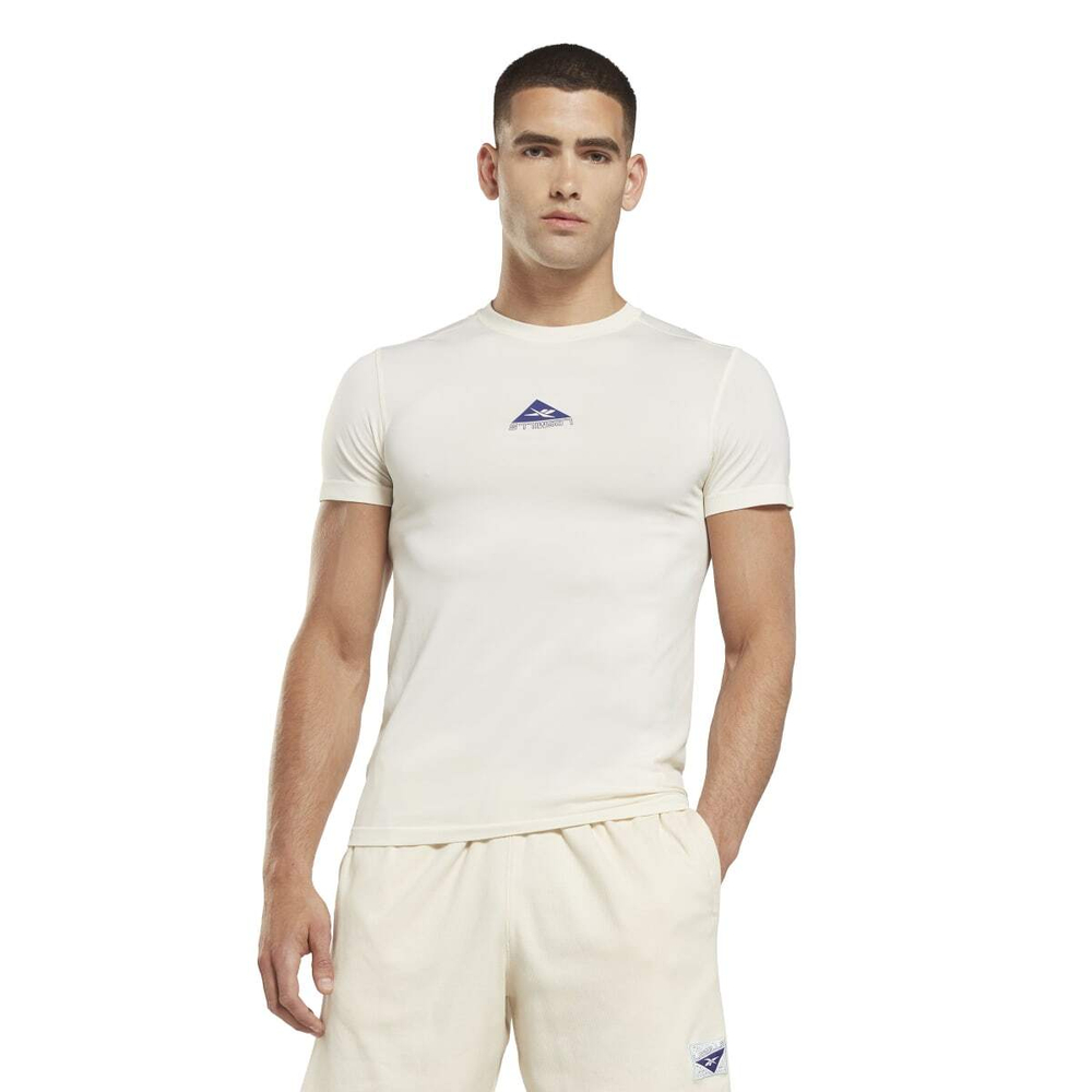 Мужская теннисная футболка Reebok Les Mills Myoknit Tee - classic white