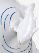 Ваза Fishpond POLS POTTEN фарфор white/blue 350х350х650h