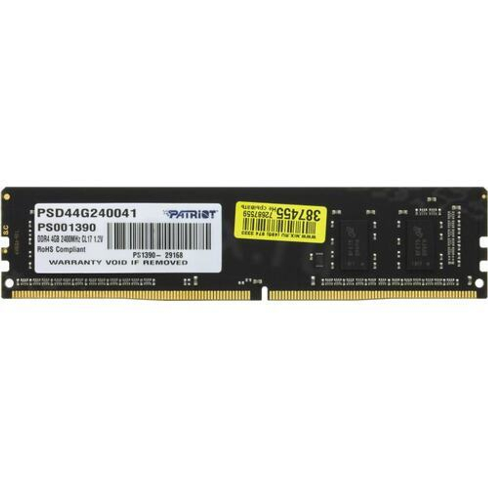Модуль памяти Patriot Signature Line DDR4 DIMM 4Gb PC4-19200 CL17