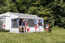 Маркиза Fiamma F45S, 3.0м, настенная, корпус белый, полотно серое