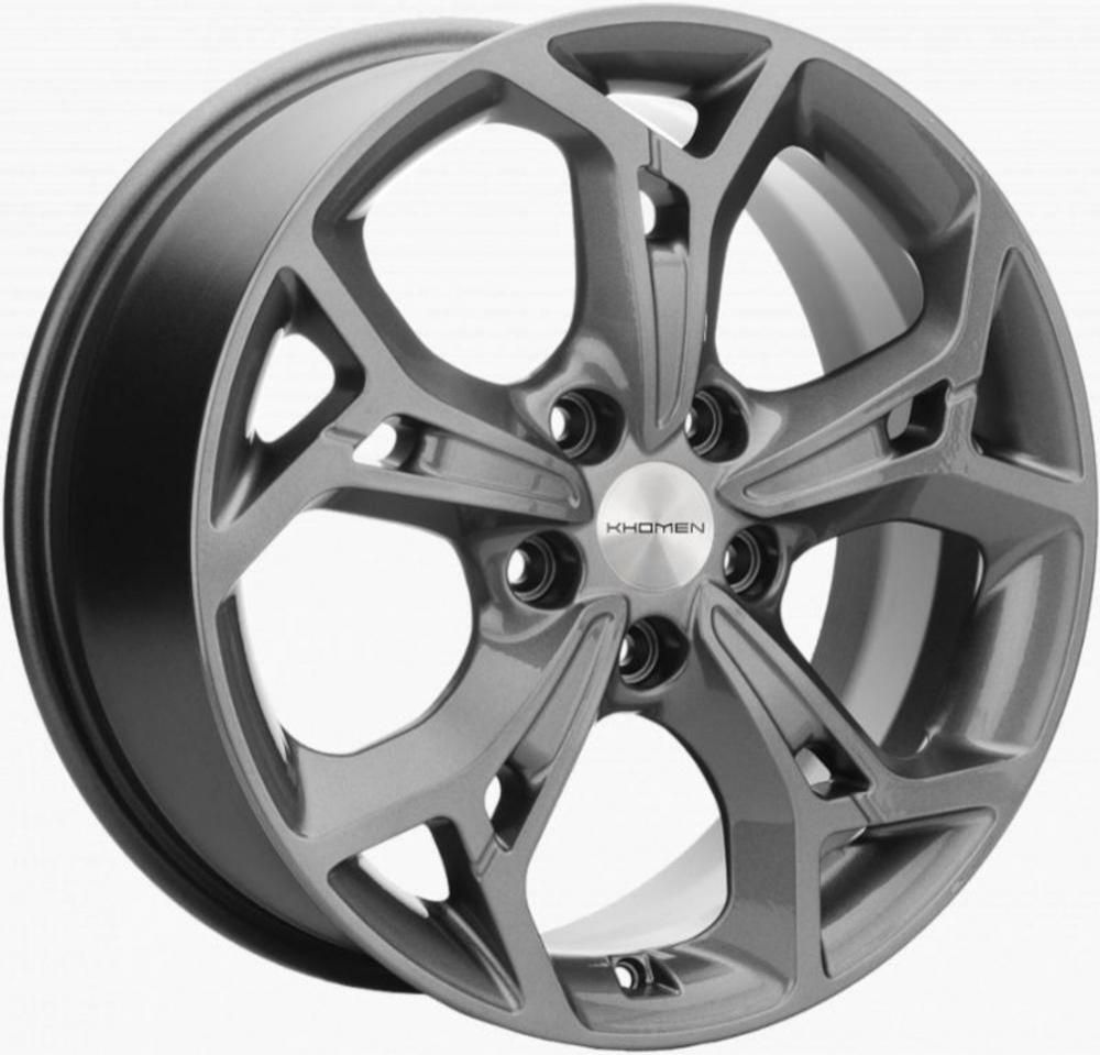 Khomen 1702 7x17 5x114.3 ET 37 Dia 66.5 (grey)