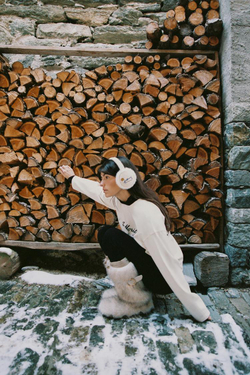 ZARA ФУТБОЛКА ST. MORITZ® С ДЛИННЫМИ РУКАВАМИ, ЭКРЮ