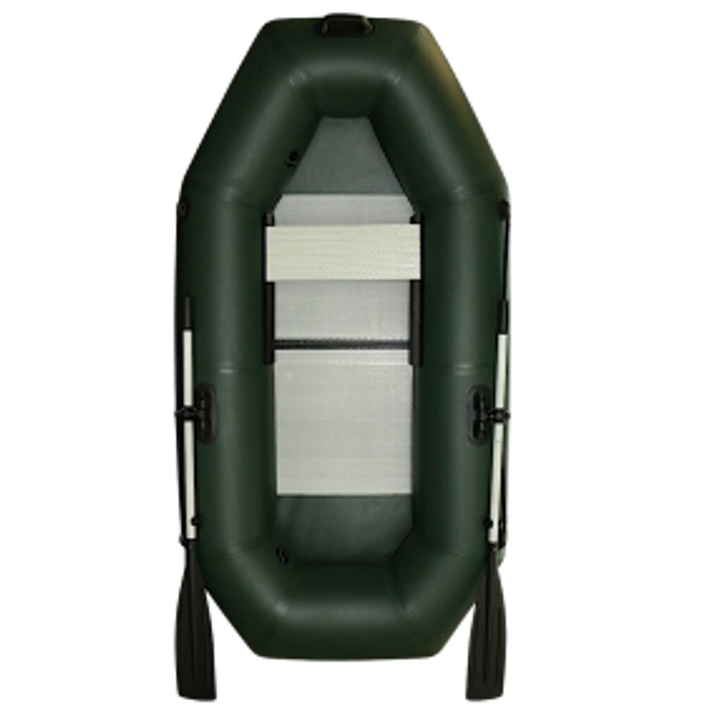 Лодка ПВХ Polar Bird Чирок Гребная PB-230Т Teal со стеклокомпозитной сланью и банкой Зелёная