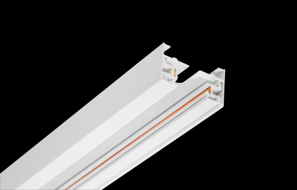 Шинопровод однофазный с питанием и заглушкой Crystal Lux CLT 0.11 01 L2000 WH