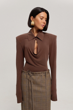 Лонгслив с драпировкой