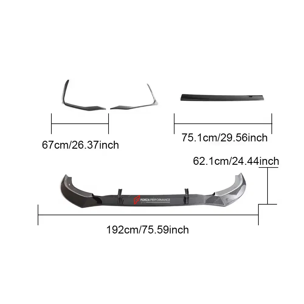 Карбоновая губа с канардами для AUDI RSQ8 2021+ Ауди обвес