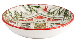 Тарелка суповая 23см Certified Int. Дом снеговика