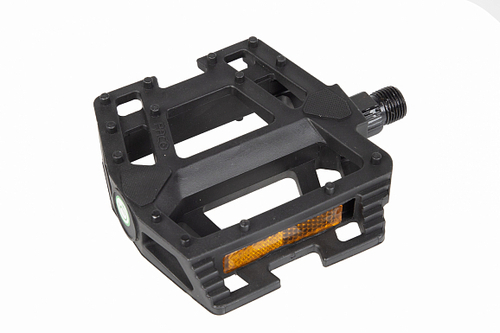 Педали MX-P667 ось 9/16" со светоотражателями, полипропиленовые чёрные