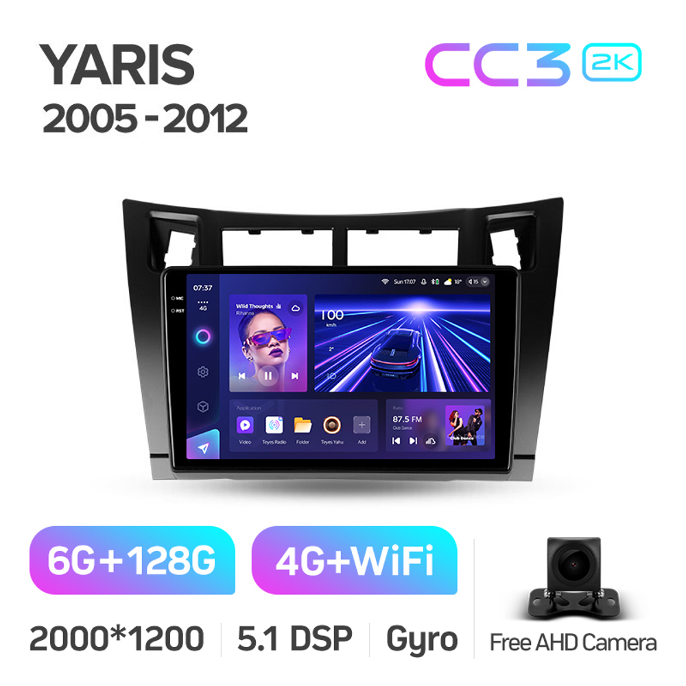 Teyes CC3 2K 9"для Toyota Yaris 2005-2012