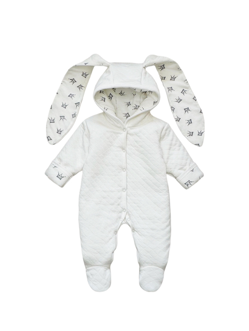 Комбинезон с ушками «Короны» (серые) (без утеплителя)