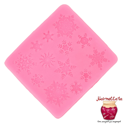Молд силиконовый "Снежинки", 8,6*8,6 см