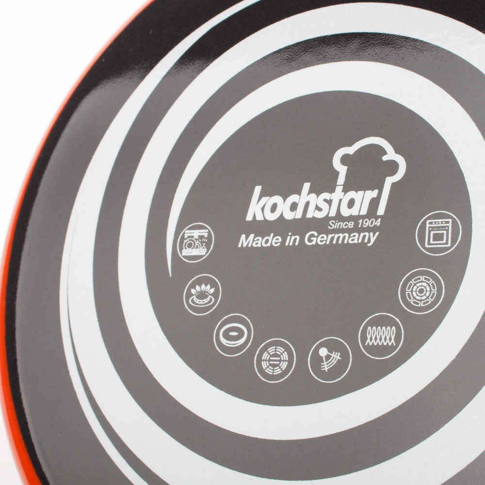 Кастрюля 6.1л Kochstar Neo оранжевая Германия дно