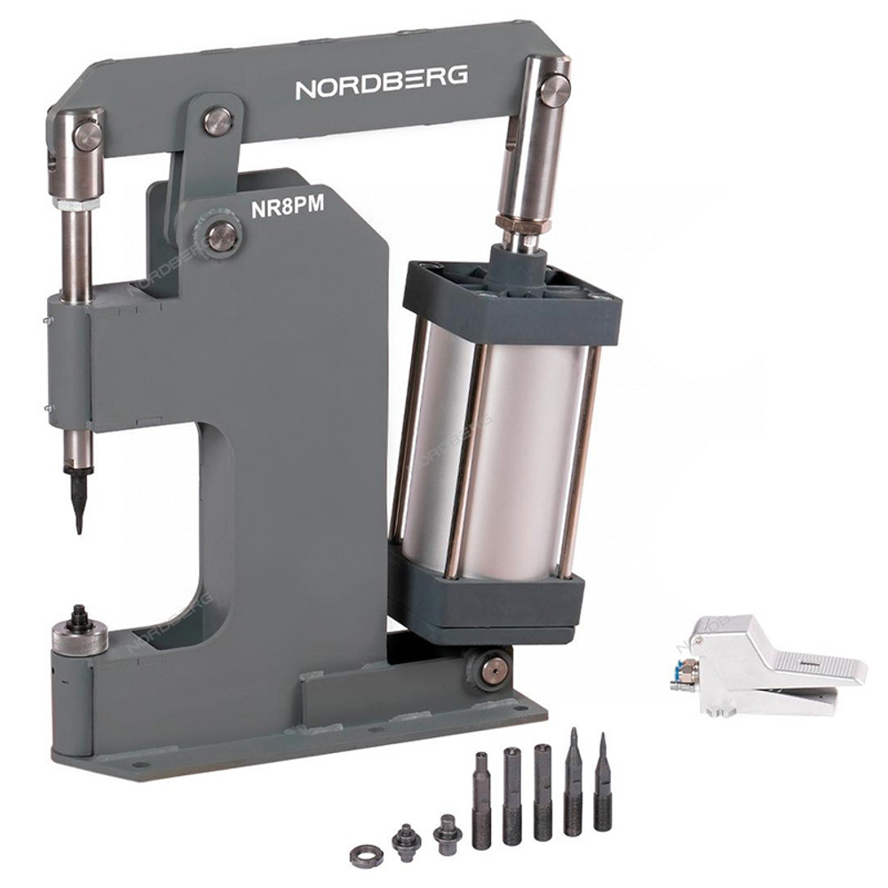 NORDBERG (NR8PM) Пневматический станок для заклепки грузовых тормозных колодок, цилиндр 160 мм