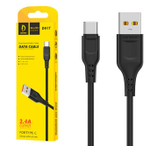 Кабель USB - TypeC DENMEN D01T (черный) 1м
