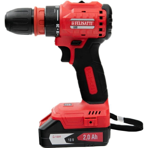 Аккумуляторная дрель-шуруповерт Felisatti ДА-18В (198.5.3.00) в кейсе с 4 насадками
