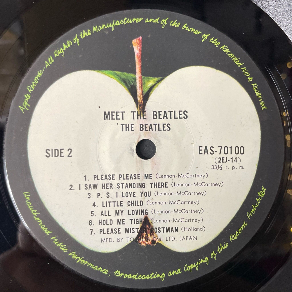 Винтажная виниловая пластинка LP Meet The Beatles (Japan 1976) (Obi)