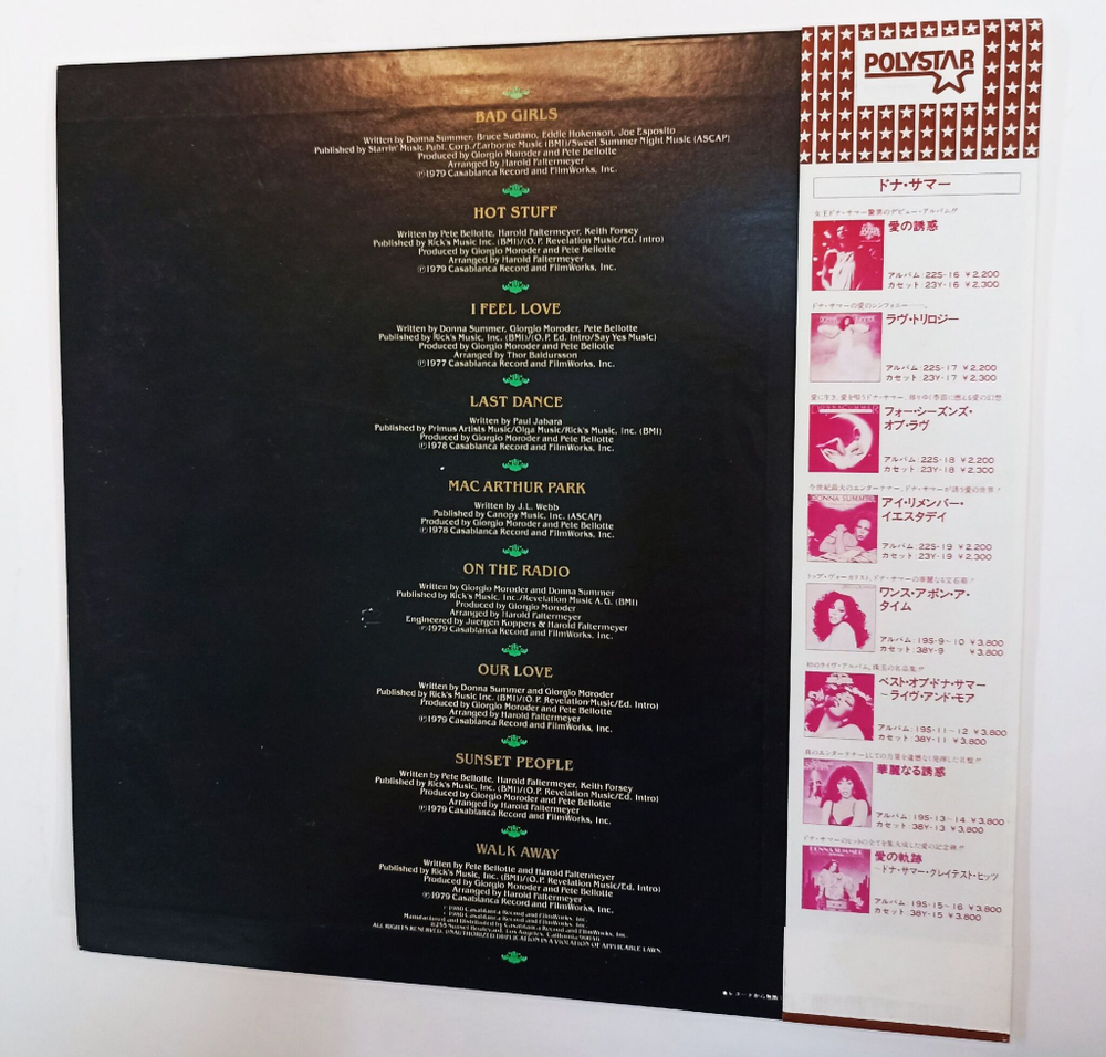 Винтажная виниловая пластинка Donna Summer Walk Away Collectors Edition (The Best Of 1977-1980) (Japan 1980)