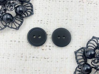 Пуговицы, d 1,25 см, 2 прокола, чёрный