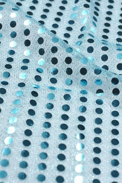 Трикотаж Пайетки, 61 гр/м2, 110 см, голубой