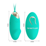 Зеленое виброяйцо Julia с пультом ДУ (Цвет: зеленый)