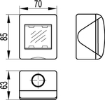 Модульная настен. коробка для эл/устан. изделий VIVA, IP55,2мод. DKC