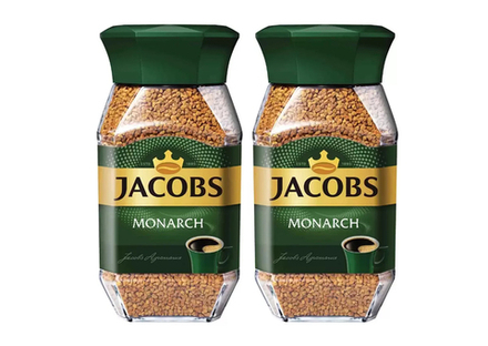 кофе растворимый Jacobs Monarch, 95 г стеклянная банка (Якобс) х 2 шт