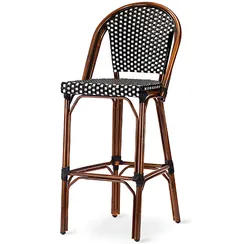 Барный стул Bezanson, коричневый, чёрно-белый