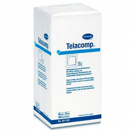 TELACOMP - (стерильные): 10 х 20 см., 12 cлоев; 12 х 10