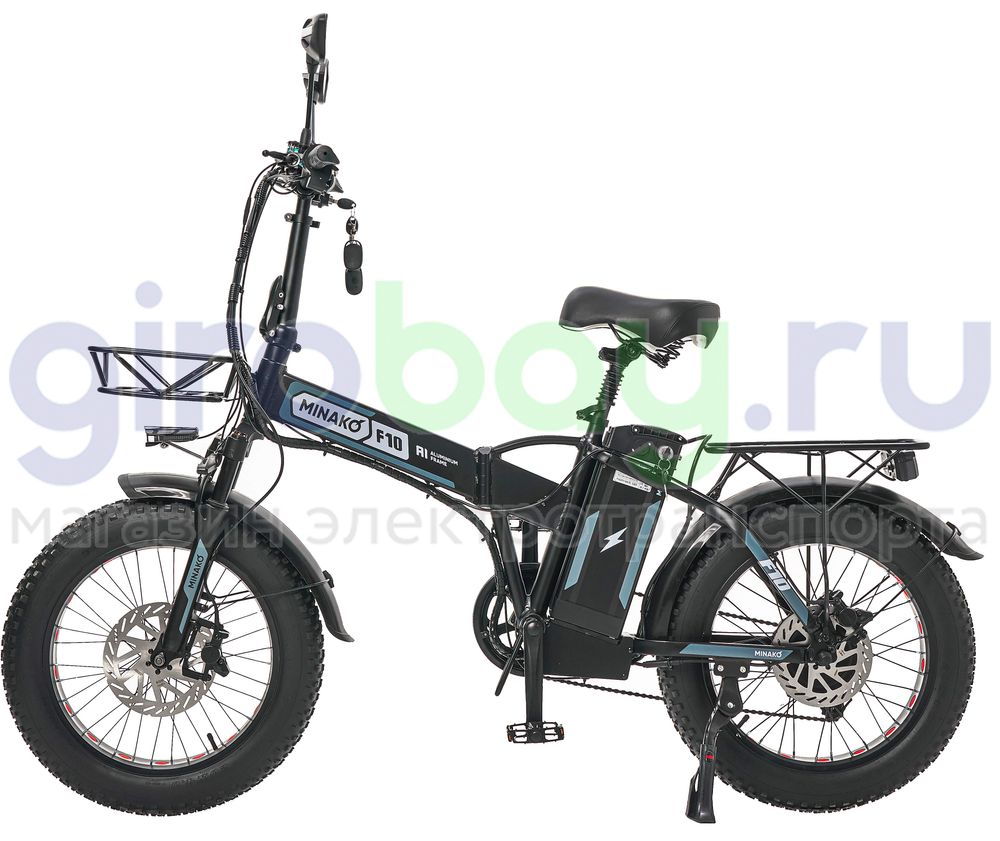 Электровелосипед Minako F10 Pro (48V/20Ah) - Серый обод фото №3