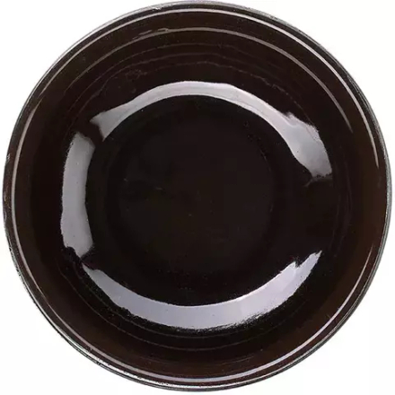 Тарелка глубокая «Маренго» керамика 0,8л D=16см черный,серый