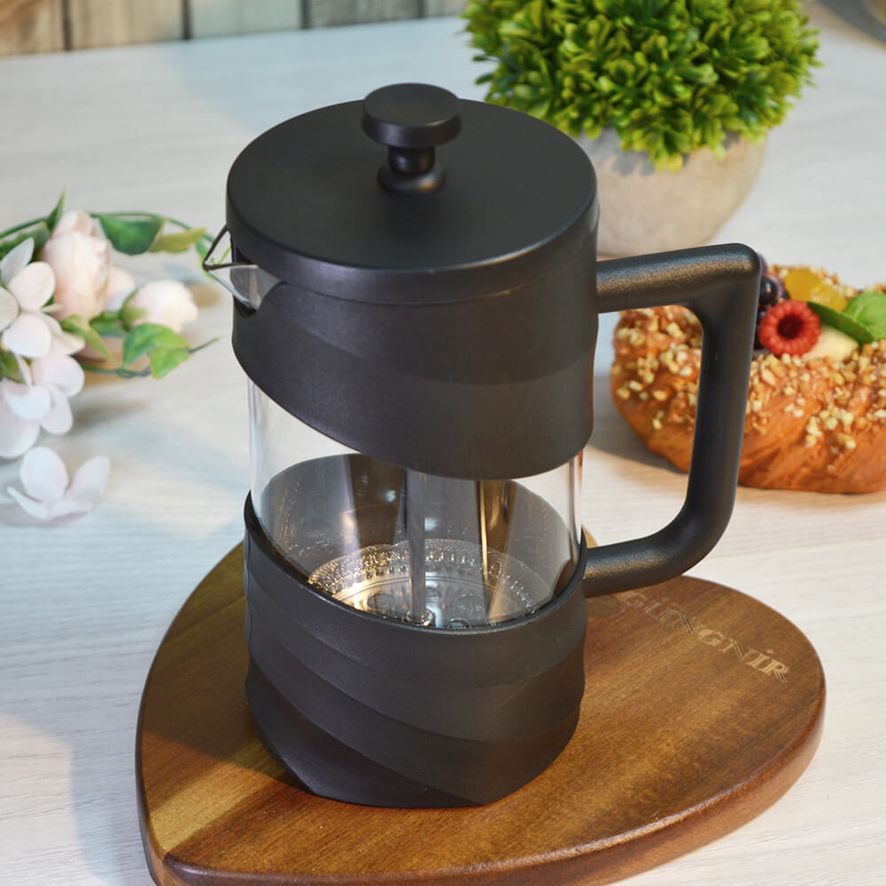 Френч-пресс 0,6л "La Caffetteria" в пластиковом корпусе, цвет черный