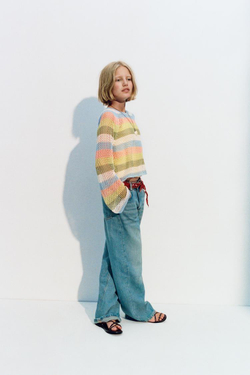 ZARA СВИТЕР В ПОЛОСКУ, РАЗНОЦВЕТНЫЙ