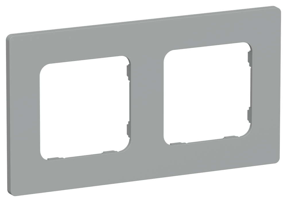 FLITE Рамка 2-местная РУ-2-К-ФлС серый IEK