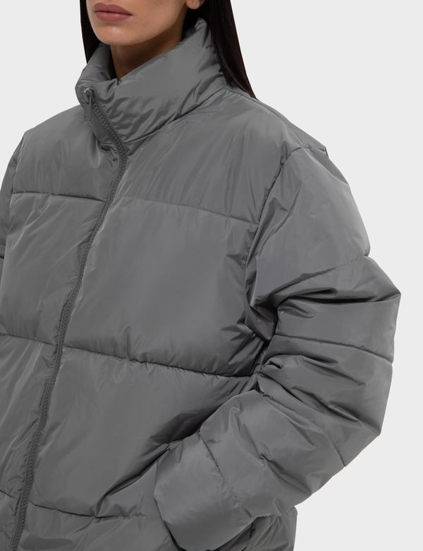 Пуховик BASIC Темно-Серый - фото 13