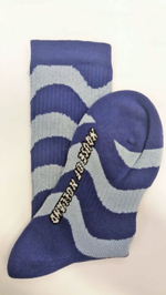 Сине-голубые гольфы в полоску (Размер: S-M-L) (Цвет: синий с голубым)