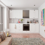 Кухонный модуль под духовой шкаф 60 см Авери, из МДФ и ЛДСП, с ящиком, белый