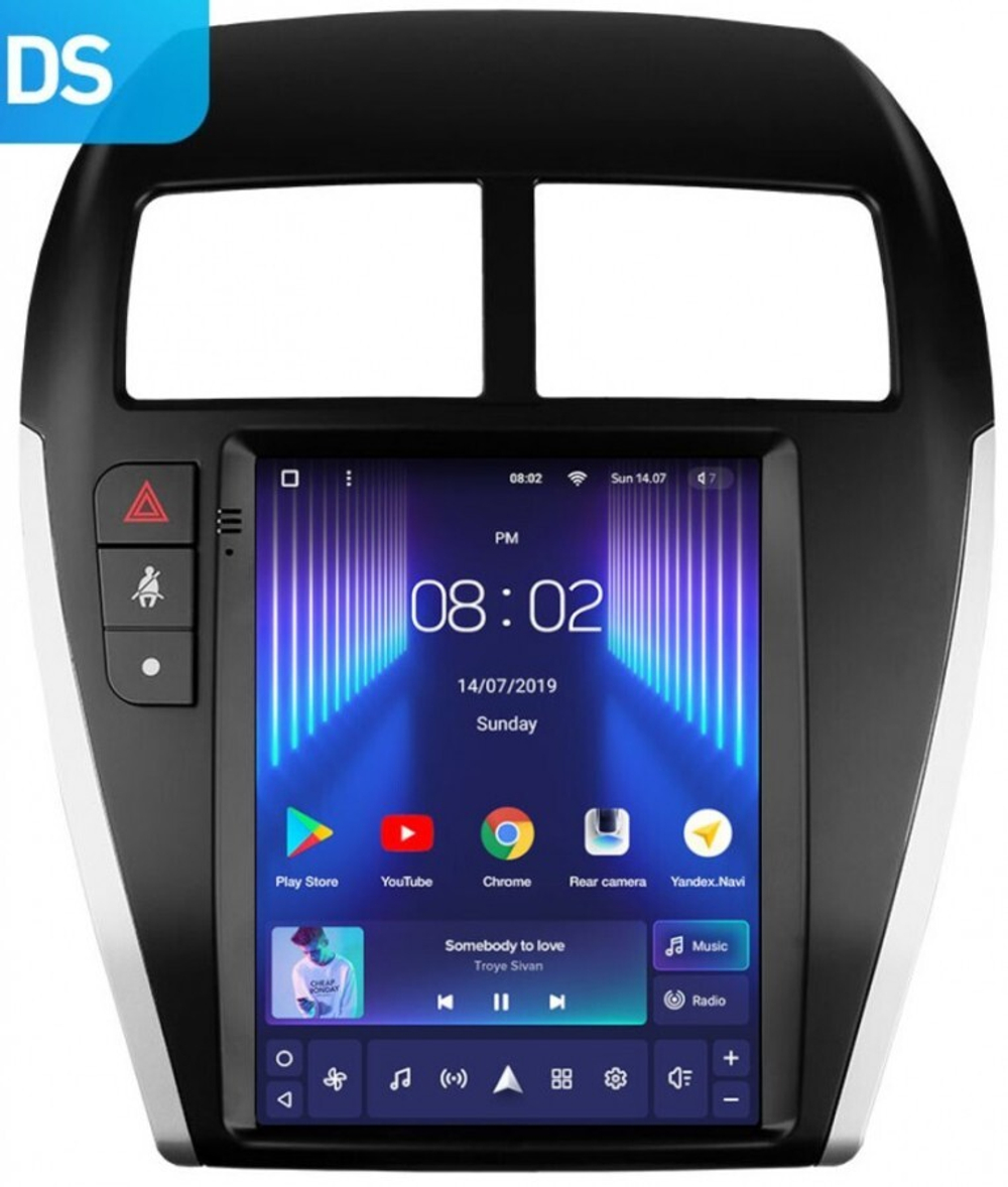 Магнитола для Mitsubishi ASX, Peugeot 4008, Citroen C4 Aircross 2010-2016 - Teyes TPRO 2 экран 9.7" в стиле "Тесла" на Android 10, ТОП процессор, 4G SIM-слот