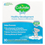 Culturelle, Пробиотики, для детей, здоровое развитие, пробиотик, витамин D, HMO и ДГК, для детей от 12 до 24 месяцев, без добавок, 30 пакетиков для приема один раз в день