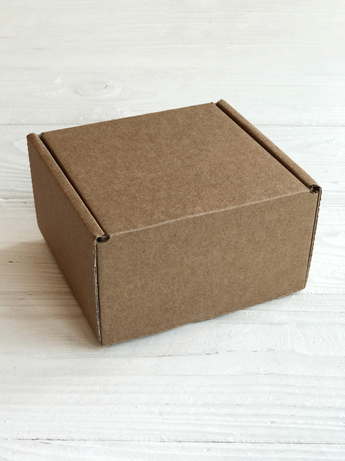 Коробка 10 х 10 х 6 см, бурая