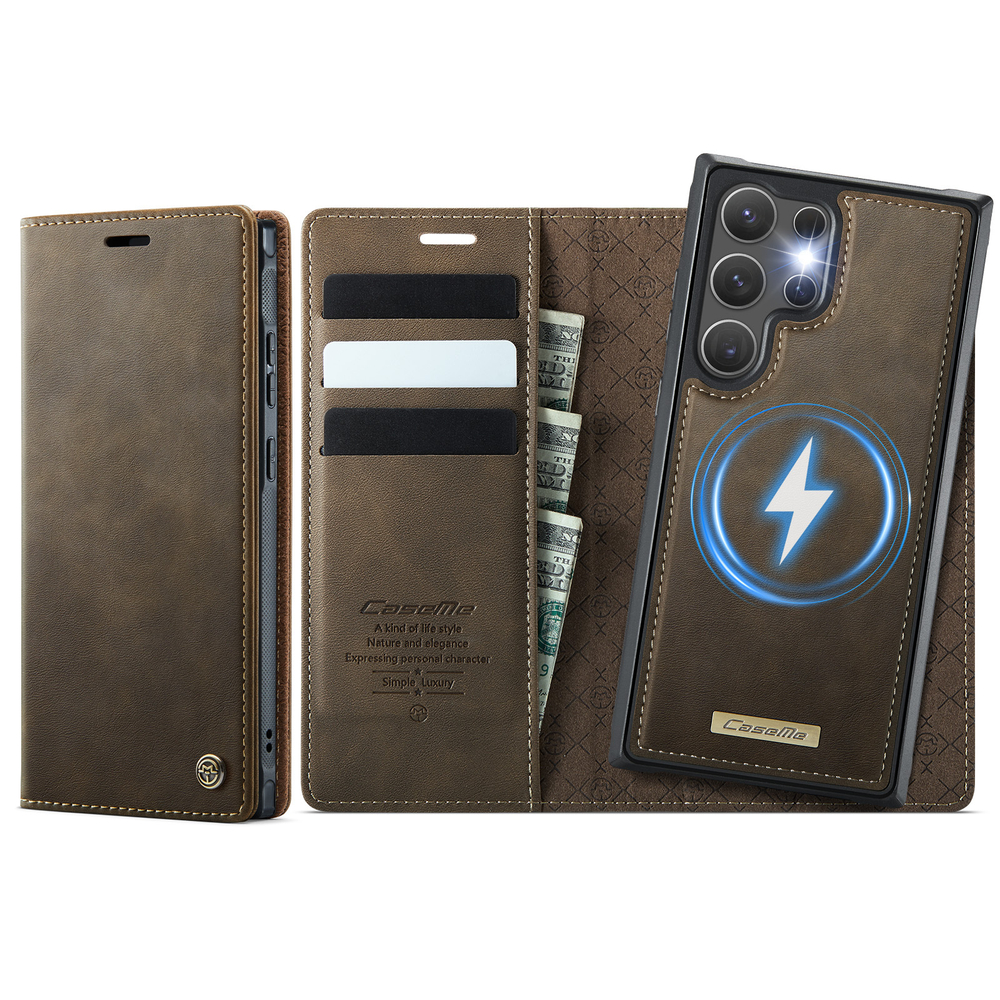 Чехол-кошелек CaseMe 2 in 1 MagSafe Samsung Galaxy S23 Ultra