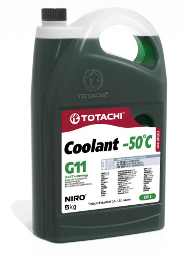 TOTACHI  NIRO COOLANT Green G11 -50°C Антифриз зеленый 5л