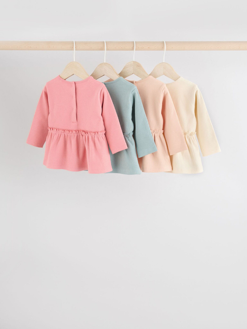 Платье для девочки Next E83-874, 4 шт., Розовый, Голубой, Молочный