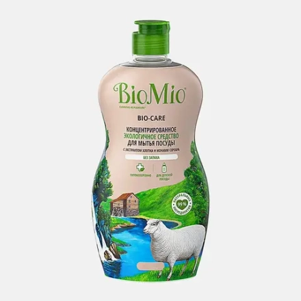 Средство для мытья посуды Biomio без запаха 450мл