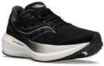 Saucony Triumph 20 sports comfort fabric shock absorption non-slip wear-resistant low-top marathon running shoes men's black and white M wide