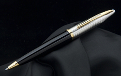 Шариковая ручка Waterman Carene De Luxe, цвет: Black/Silver, стержень: Mblue